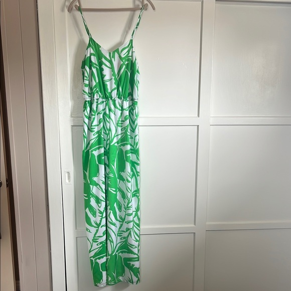 Lilly Pulitzer Pants - Lili Pulitzer Jumpsuit Green Leaf Print